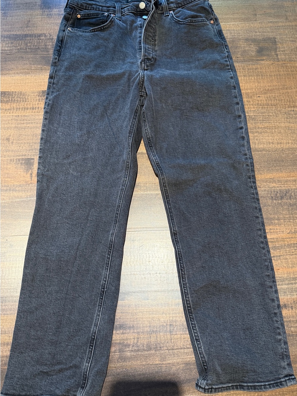 Denim Forum The Arlo Black High-Rise Straight-Leg Women’s Jeans